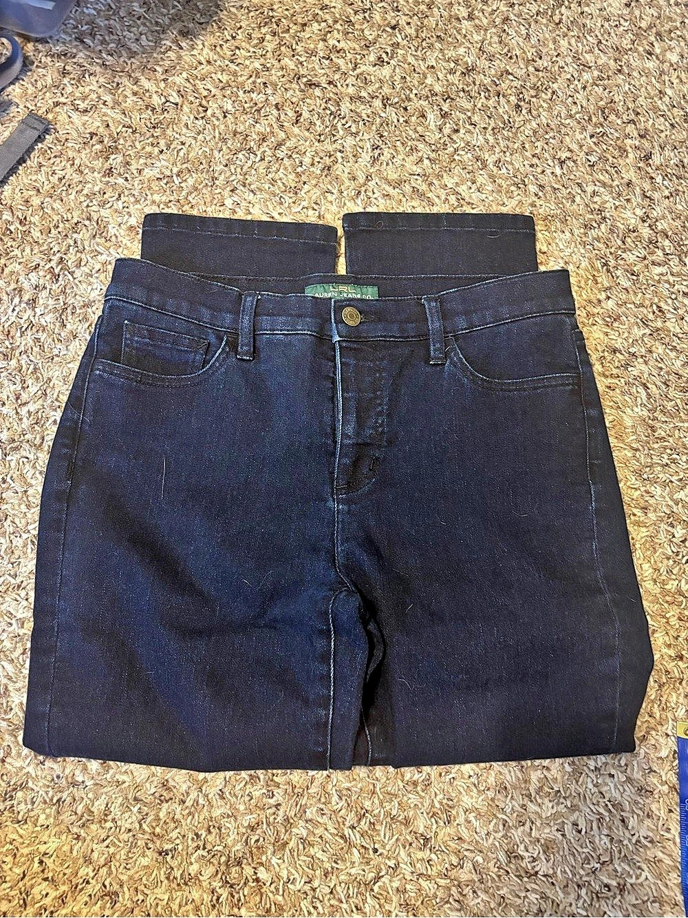 Lauren Ralph Lauren Classic Straight Cropped Jeans Black Size 8P Regular